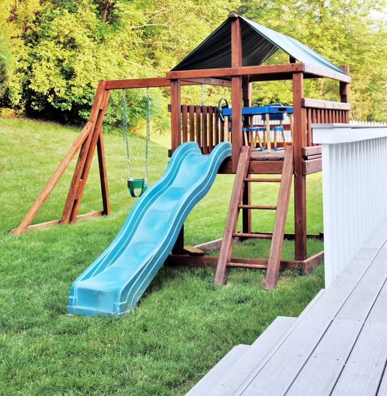 Wooden Swing Set Installation in Conroe, TX